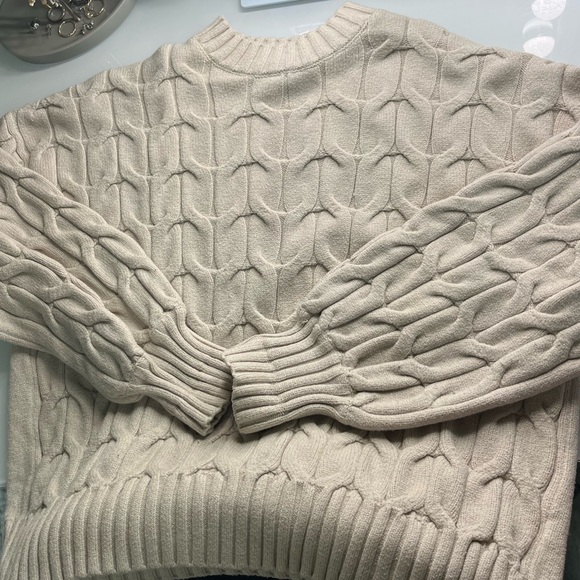Trendy crème oversized sweater | Size: fits all - Picture 1 of 3